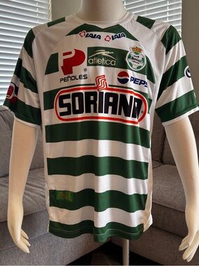 Atletica Santos Laguna Soccer Jersey Home 2009-2010 Liga MX Vtg Vintage Size XXL